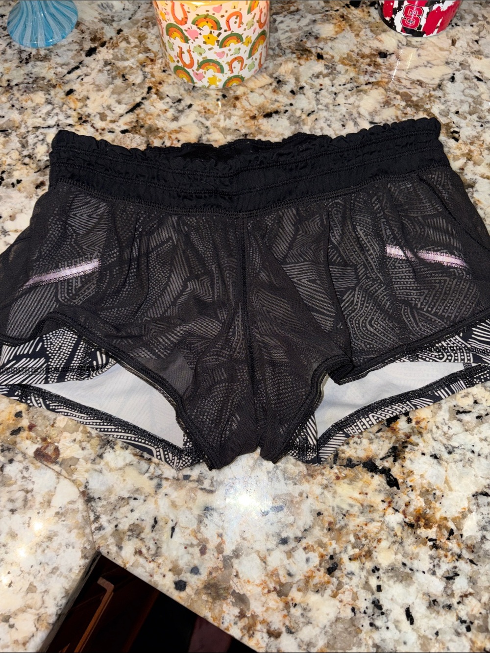 Lululemon shorts Lace-Trim Mesh  - Women Intimates size 4 tag is missing.